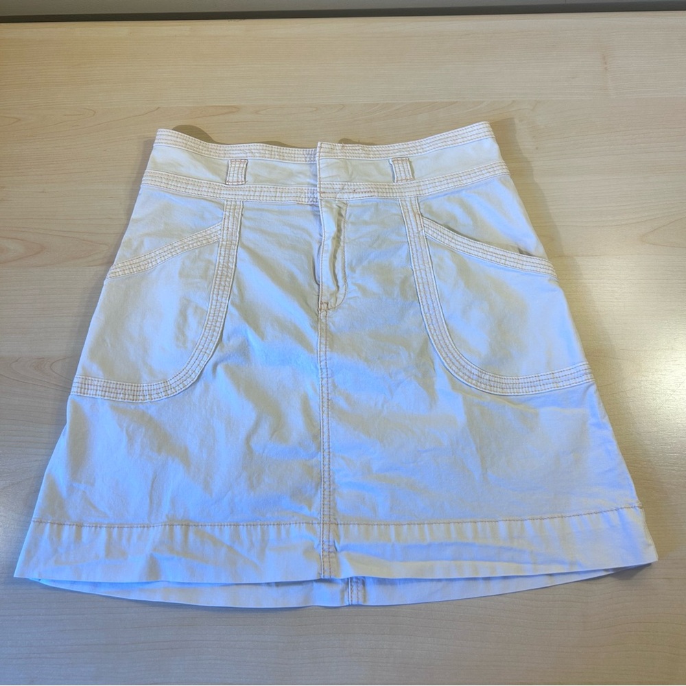 Pilcro and the Letterpress Cream Mini Skirt
